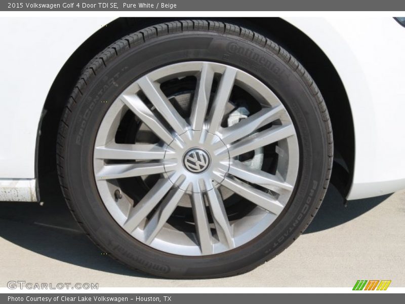 Pure White / Beige 2015 Volkswagen Golf 4 Door TDI SE