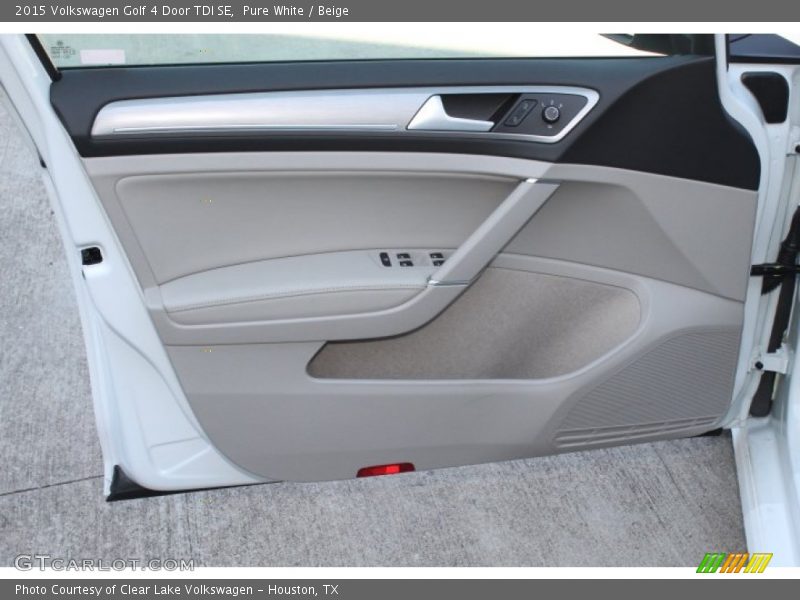 Pure White / Beige 2015 Volkswagen Golf 4 Door TDI SE