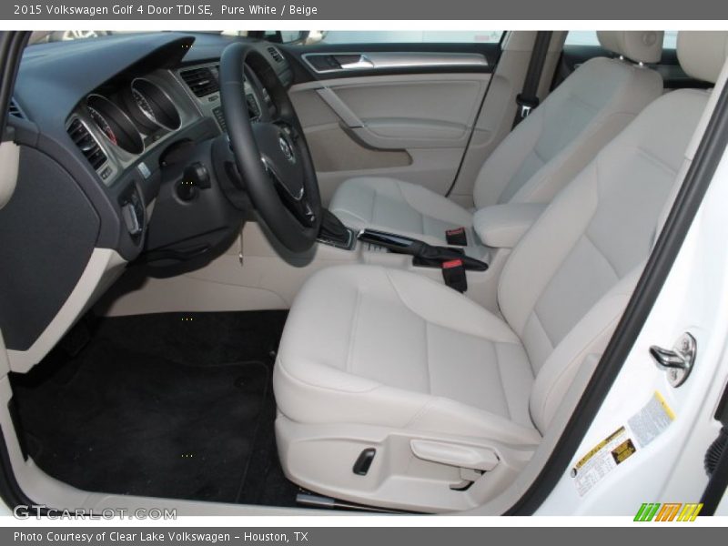 Pure White / Beige 2015 Volkswagen Golf 4 Door TDI SE