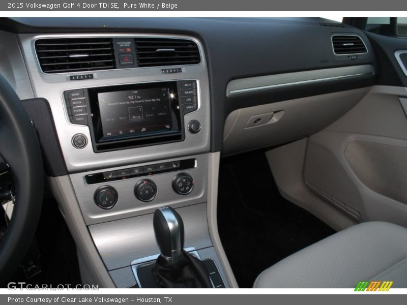 Pure White / Beige 2015 Volkswagen Golf 4 Door TDI SE