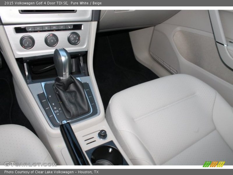 Pure White / Beige 2015 Volkswagen Golf 4 Door TDI SE