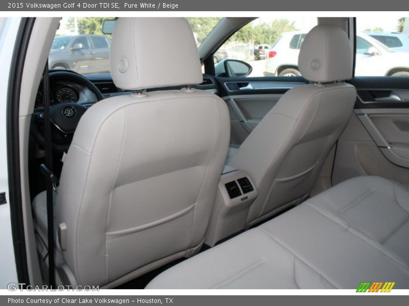Pure White / Beige 2015 Volkswagen Golf 4 Door TDI SE