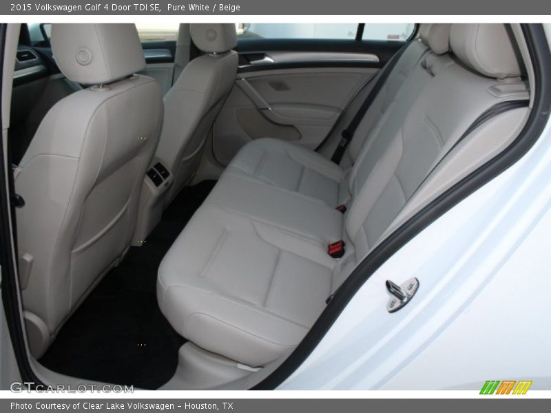 Pure White / Beige 2015 Volkswagen Golf 4 Door TDI SE