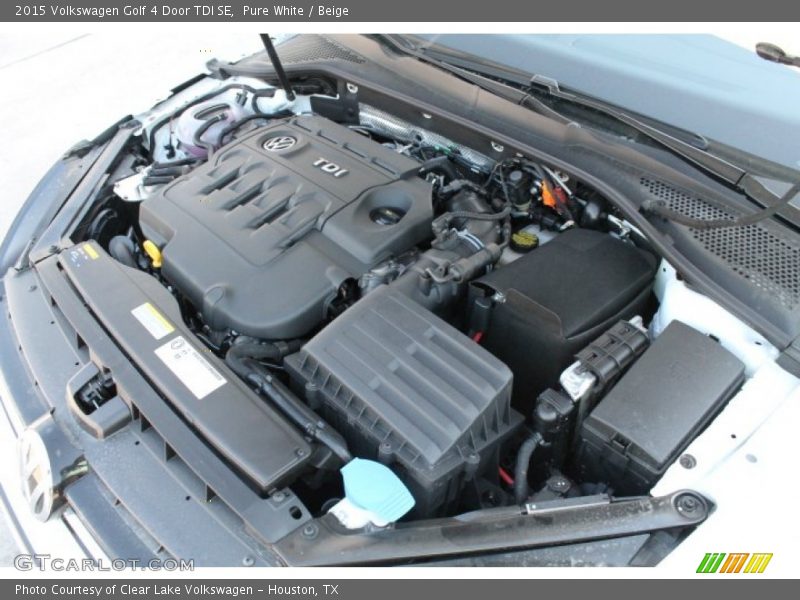 Pure White / Beige 2015 Volkswagen Golf 4 Door TDI SE