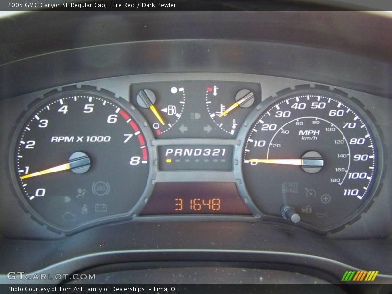Fire Red / Dark Pewter 2005 GMC Canyon SL Regular Cab