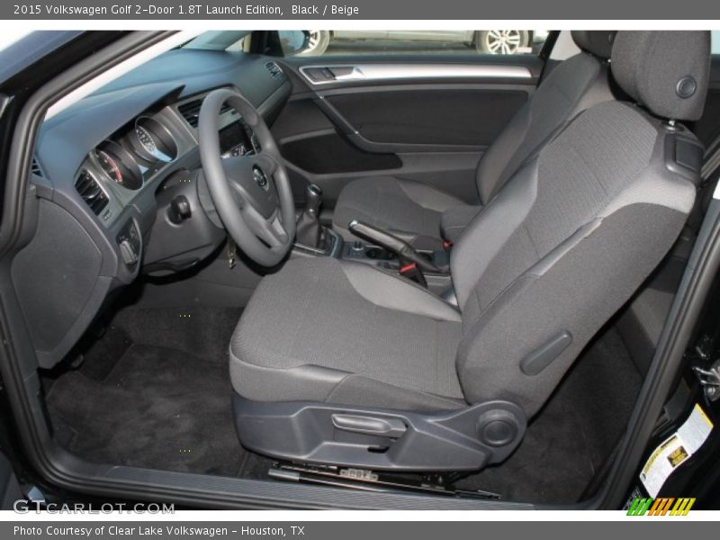 Black / Beige 2015 Volkswagen Golf 2-Door 1.8T Launch Edition