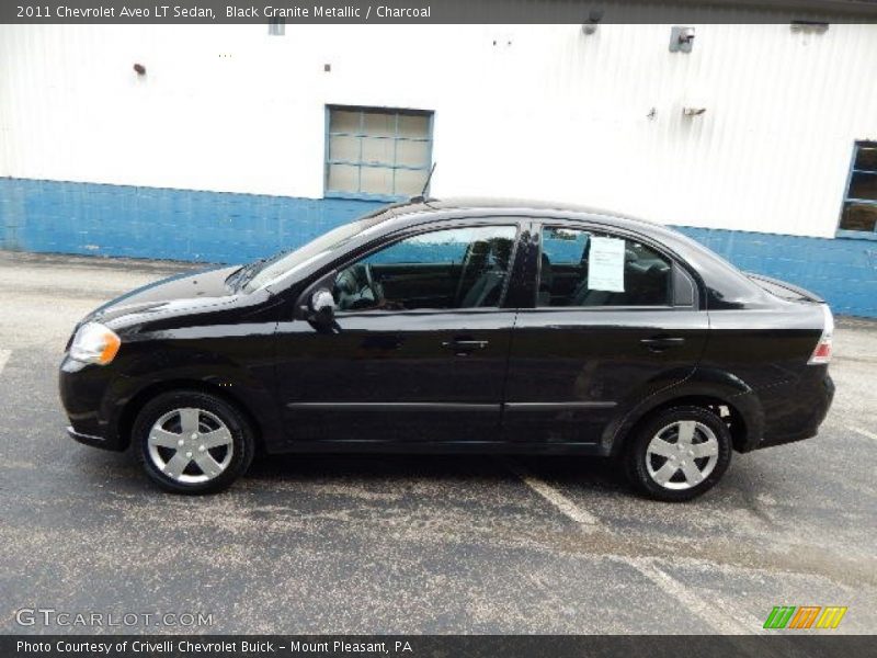 Black Granite Metallic / Charcoal 2011 Chevrolet Aveo LT Sedan
