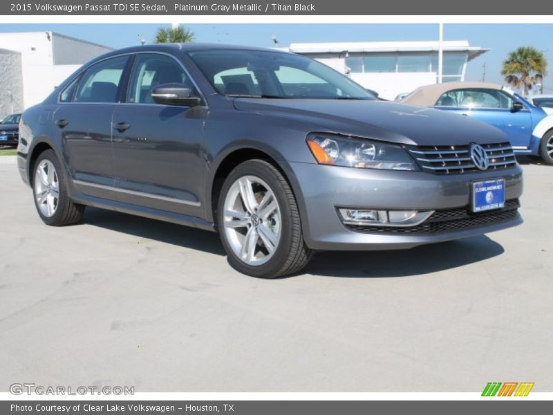 Platinum Gray Metallic / Titan Black 2015 Volkswagen Passat TDI SE Sedan
