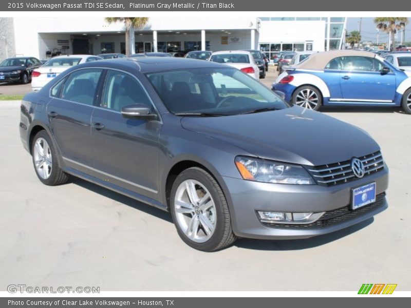 Platinum Gray Metallic / Titan Black 2015 Volkswagen Passat TDI SE Sedan
