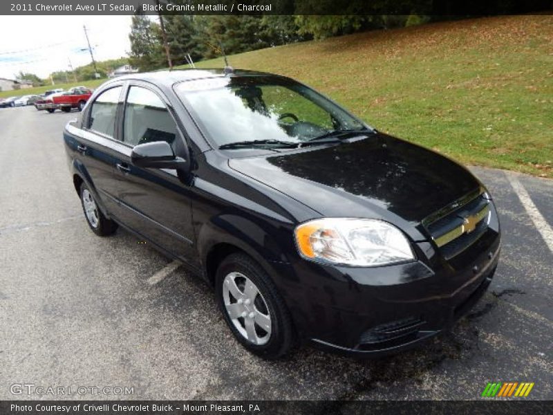 Black Granite Metallic / Charcoal 2011 Chevrolet Aveo LT Sedan