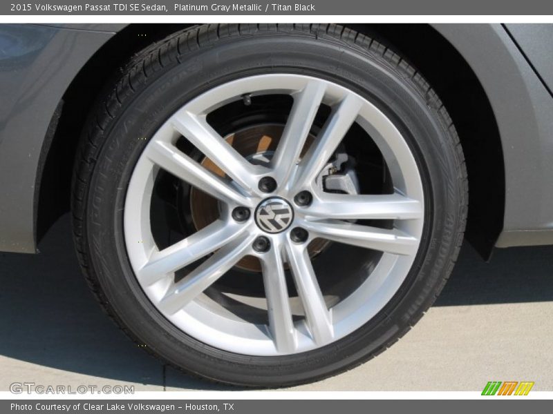 Platinum Gray Metallic / Titan Black 2015 Volkswagen Passat TDI SE Sedan
