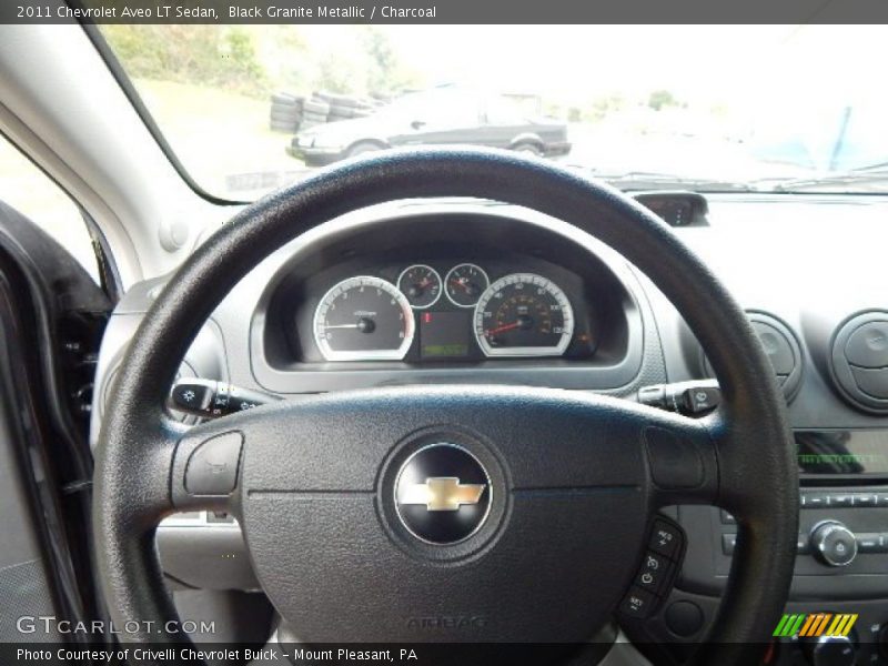 Black Granite Metallic / Charcoal 2011 Chevrolet Aveo LT Sedan
