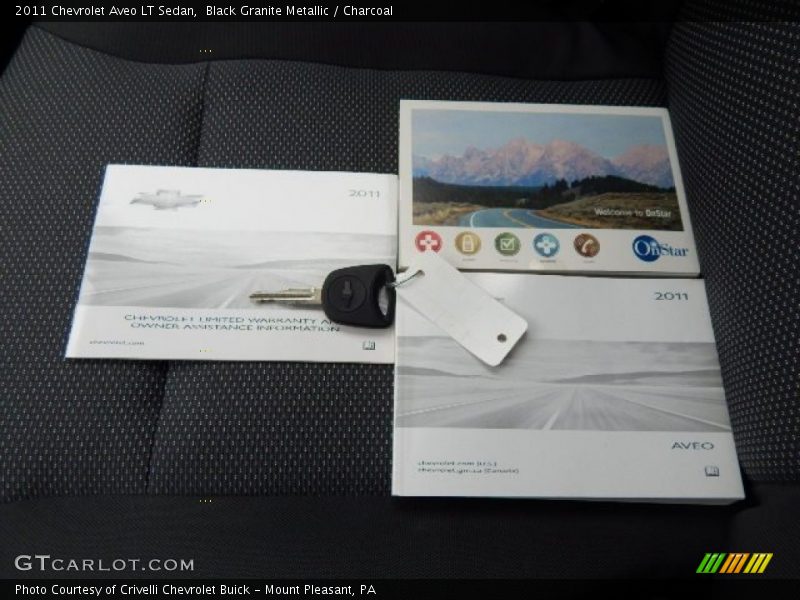 Black Granite Metallic / Charcoal 2011 Chevrolet Aveo LT Sedan
