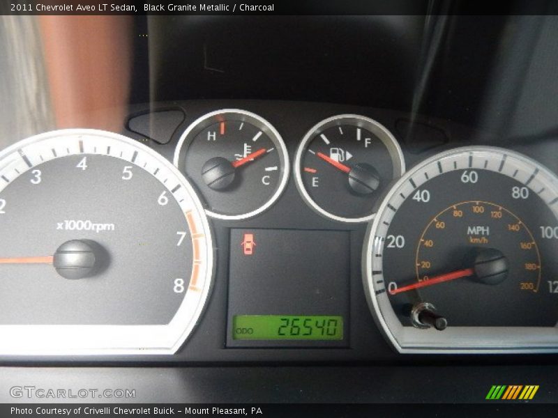 Black Granite Metallic / Charcoal 2011 Chevrolet Aveo LT Sedan