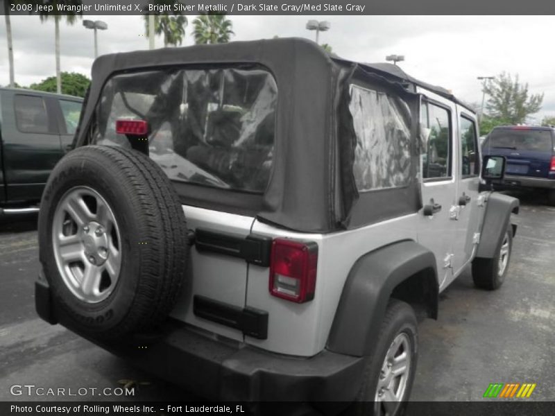 Bright Silver Metallic / Dark Slate Gray/Med Slate Gray 2008 Jeep Wrangler Unlimited X