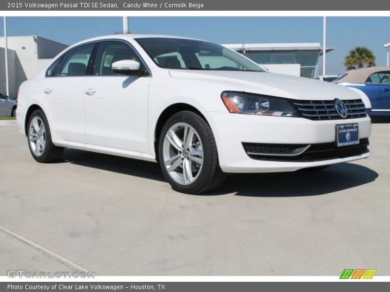 Candy White / Cornsilk Beige 2015 Volkswagen Passat TDI SE Sedan
