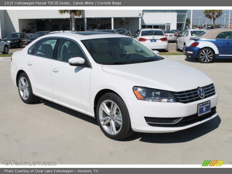 Candy White / Cornsilk Beige 2015 Volkswagen Passat TDI SE Sedan
