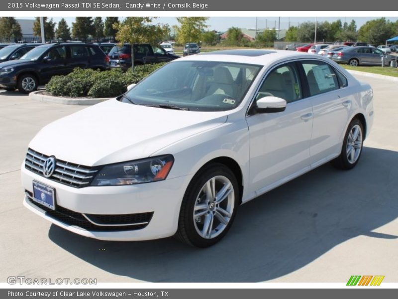 Candy White / Cornsilk Beige 2015 Volkswagen Passat TDI SE Sedan