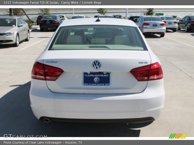 Candy White / Cornsilk Beige 2015 Volkswagen Passat TDI SE Sedan