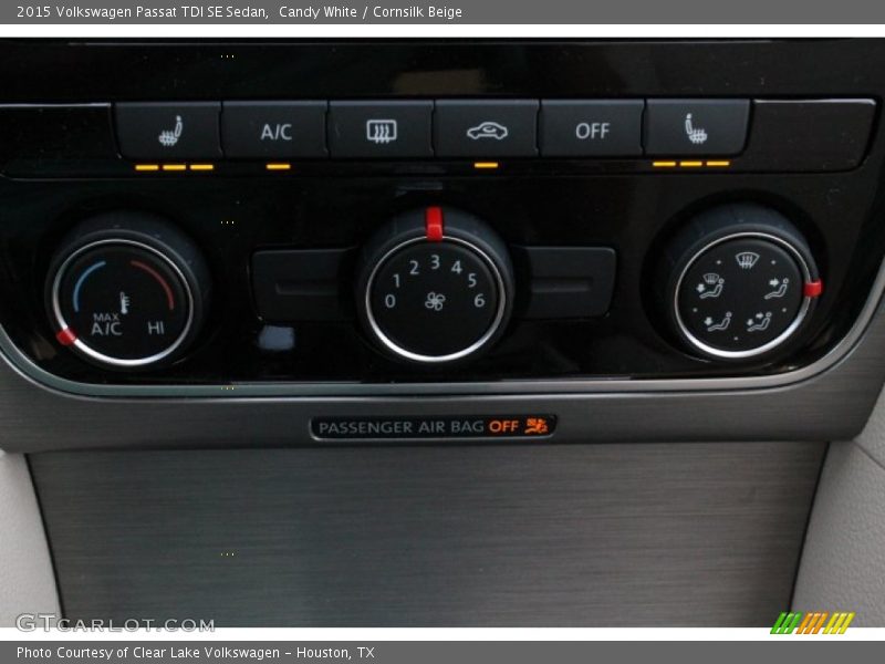 Candy White / Cornsilk Beige 2015 Volkswagen Passat TDI SE Sedan