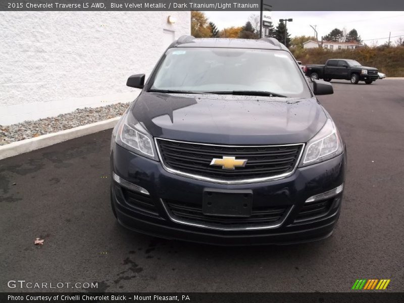 Blue Velvet Metallic / Dark Titanium/Light Titanium 2015 Chevrolet Traverse LS AWD