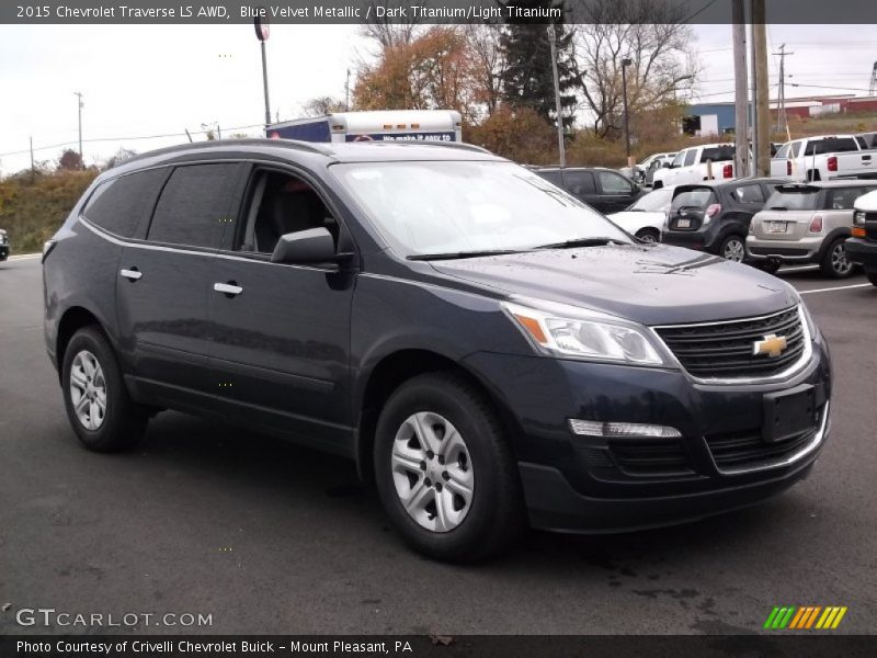 Blue Velvet Metallic / Dark Titanium/Light Titanium 2015 Chevrolet Traverse LS AWD