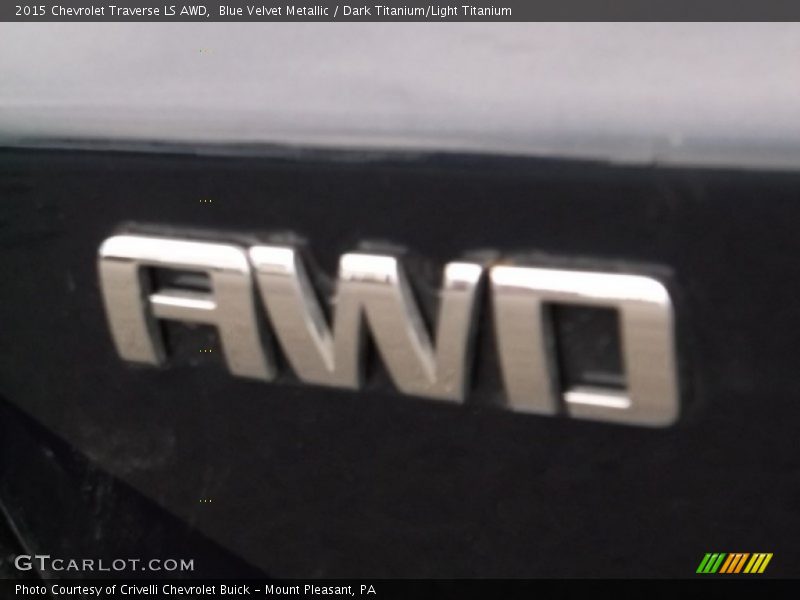 Blue Velvet Metallic / Dark Titanium/Light Titanium 2015 Chevrolet Traverse LS AWD