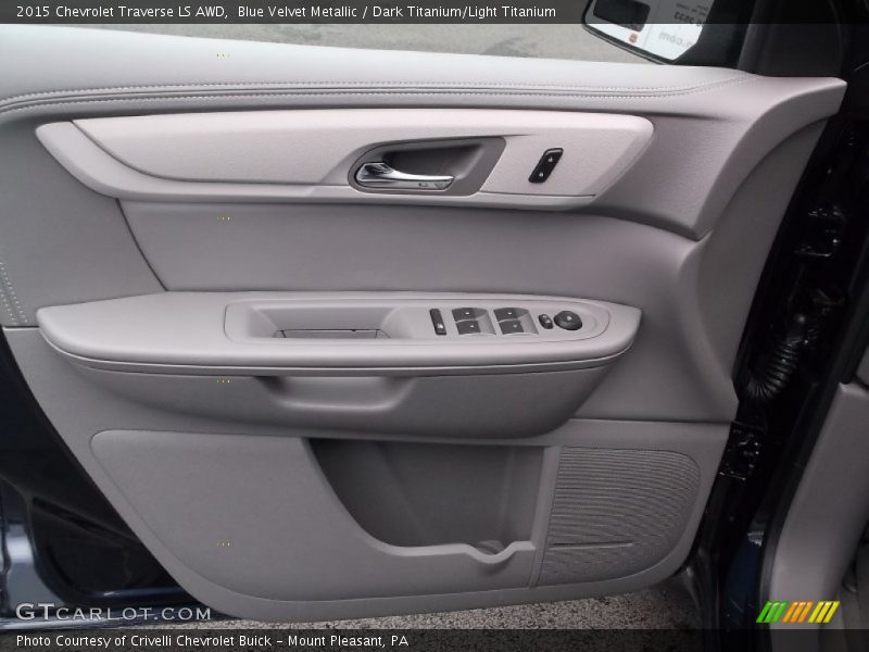 Blue Velvet Metallic / Dark Titanium/Light Titanium 2015 Chevrolet Traverse LS AWD