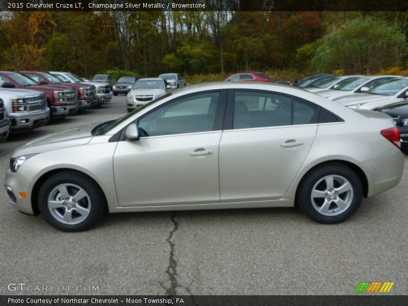 Champagne Silver Metallic / Brownstone 2015 Chevrolet Cruze LT