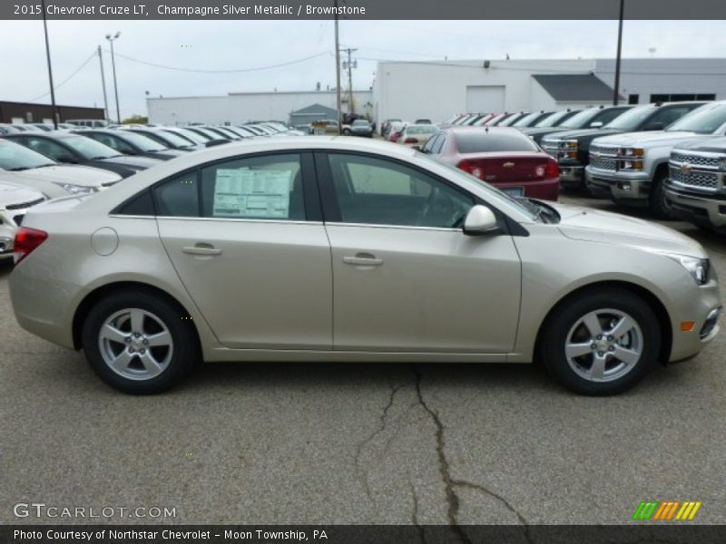 Champagne Silver Metallic / Brownstone 2015 Chevrolet Cruze LT