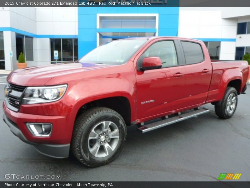 Red Rock Metallic / Jet Black 2015 Chevrolet Colorado Z71 Extended Cab 4WD