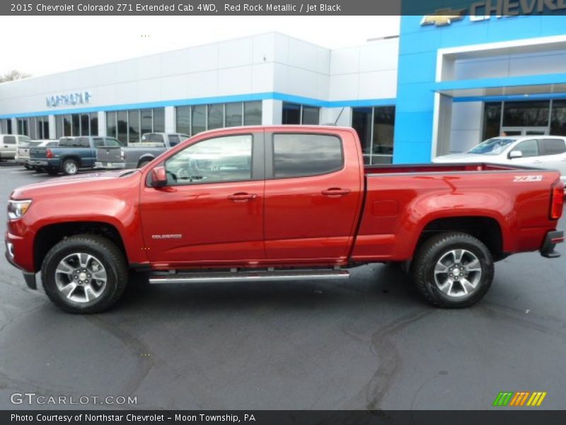 Red Rock Metallic / Jet Black 2015 Chevrolet Colorado Z71 Extended Cab 4WD