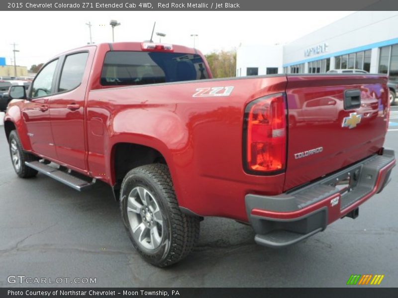 Red Rock Metallic / Jet Black 2015 Chevrolet Colorado Z71 Extended Cab 4WD