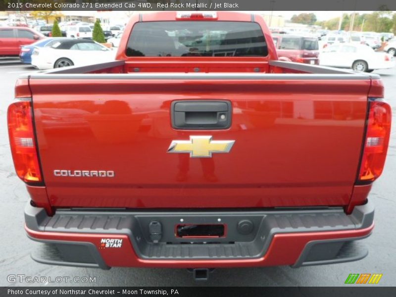 Red Rock Metallic / Jet Black 2015 Chevrolet Colorado Z71 Extended Cab 4WD