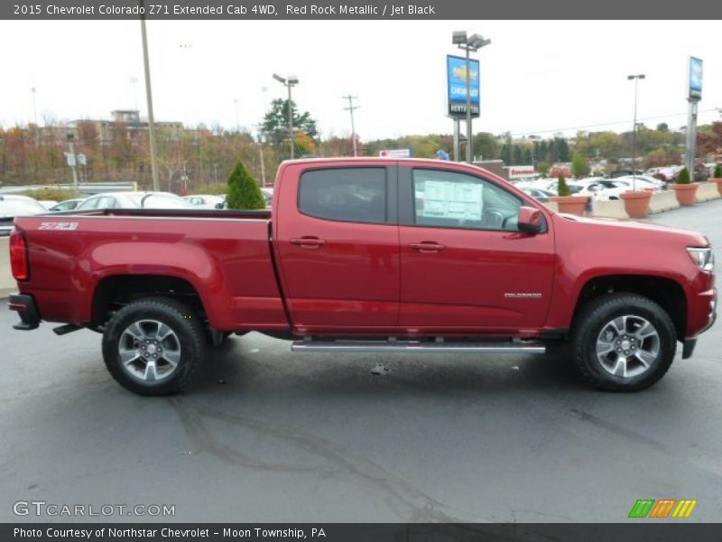 Red Rock Metallic / Jet Black 2015 Chevrolet Colorado Z71 Extended Cab 4WD