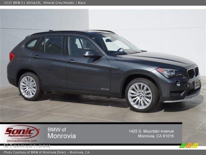 Mineral Grey Metallic / Black 2015 BMW X1 sDrive28i