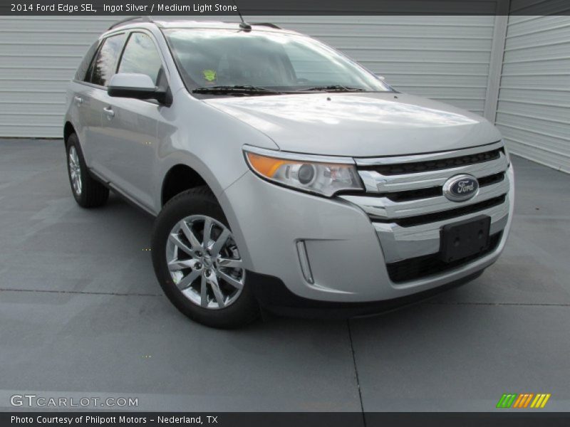 Ingot Silver / Medium Light Stone 2014 Ford Edge SEL