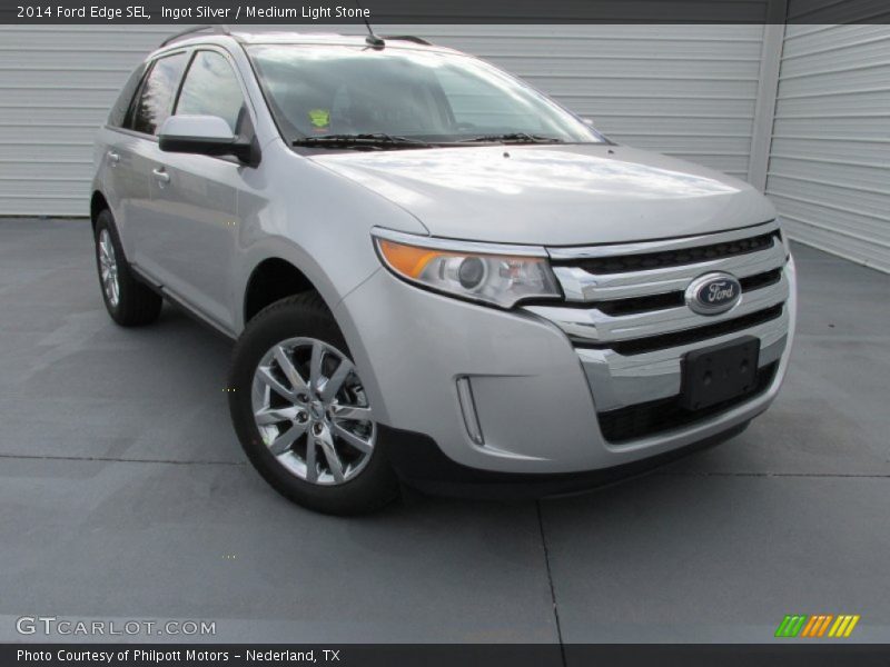 Ingot Silver / Medium Light Stone 2014 Ford Edge SEL