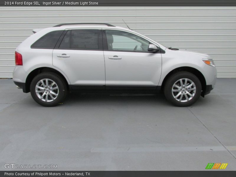 Ingot Silver / Medium Light Stone 2014 Ford Edge SEL