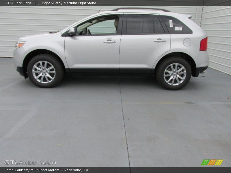 Ingot Silver / Medium Light Stone 2014 Ford Edge SEL