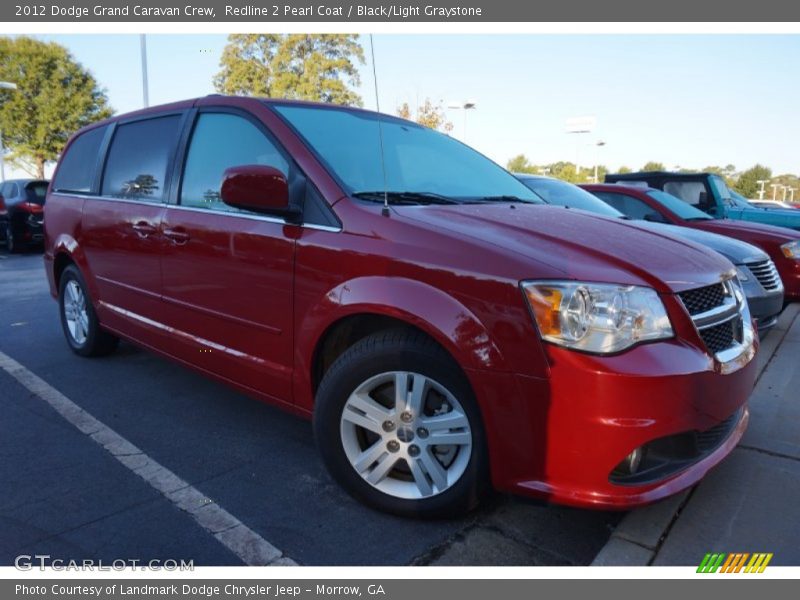 Redline 2 Pearl Coat / Black/Light Graystone 2012 Dodge Grand Caravan Crew