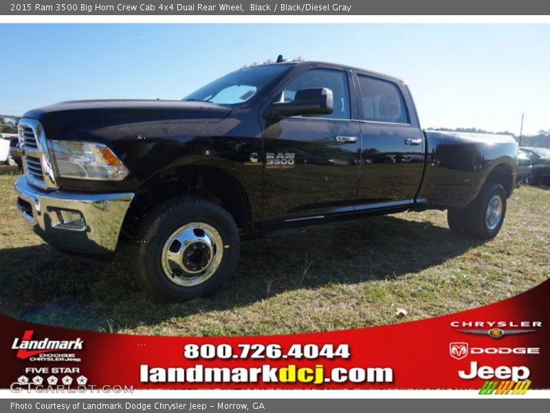 Black / Black/Diesel Gray 2015 Ram 3500 Big Horn Crew Cab 4x4 Dual Rear Wheel