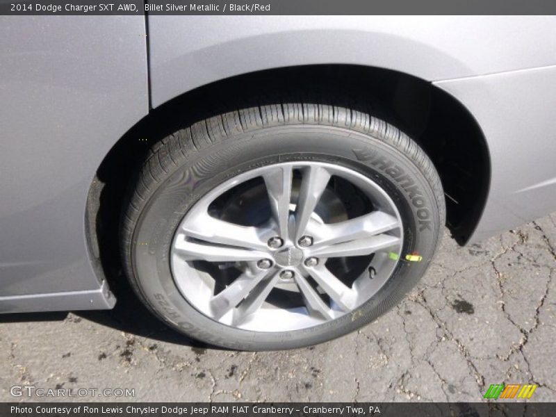 Billet Silver Metallic / Black/Red 2014 Dodge Charger SXT AWD