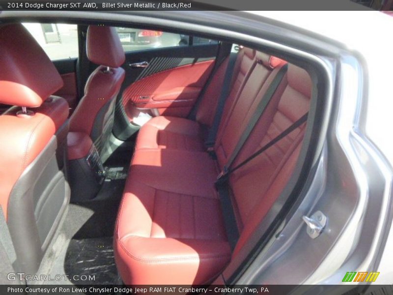 Billet Silver Metallic / Black/Red 2014 Dodge Charger SXT AWD