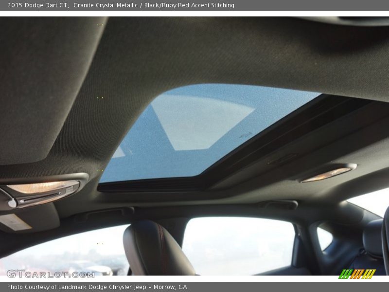 Granite Crystal Metallic / Black/Ruby Red Accent Stitching 2015 Dodge Dart GT