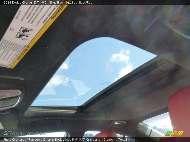 Billet Silver Metallic / Black/Red 2014 Dodge Charger SXT AWD