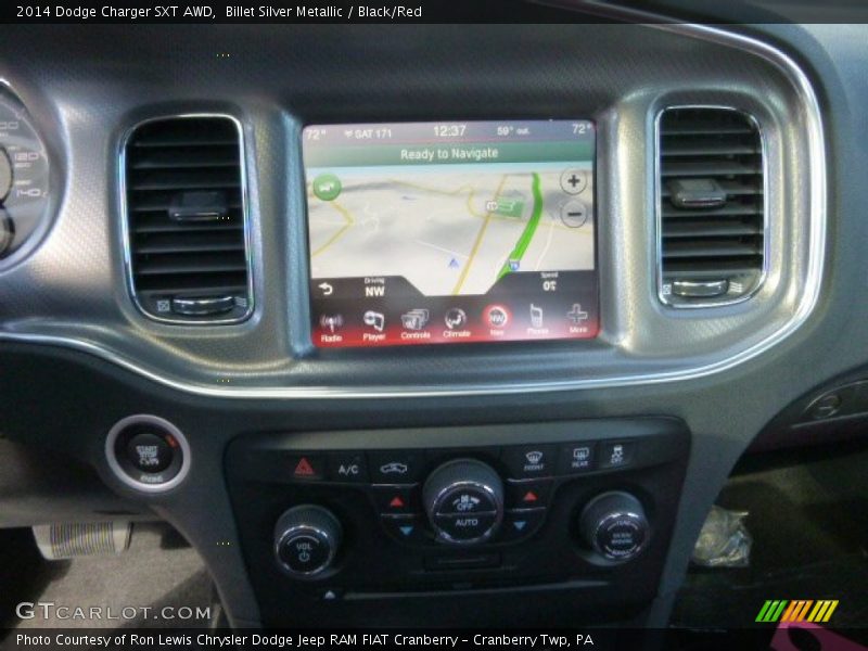 Billet Silver Metallic / Black/Red 2014 Dodge Charger SXT AWD