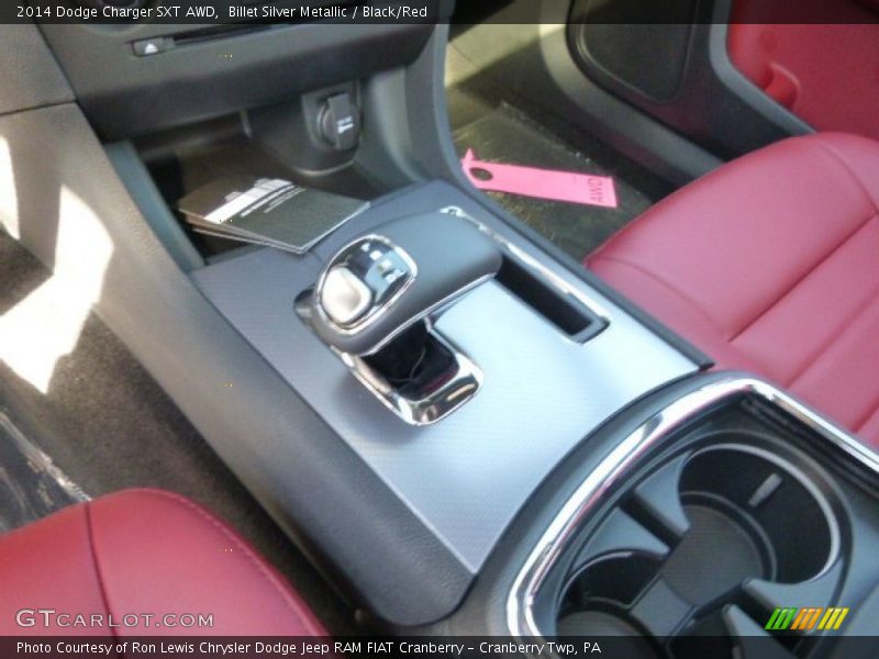Billet Silver Metallic / Black/Red 2014 Dodge Charger SXT AWD