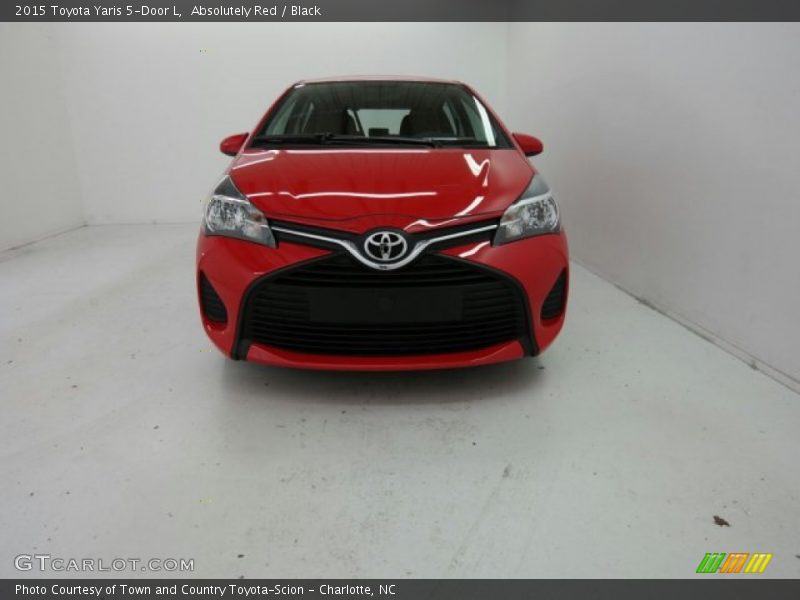 Absolutely Red / Black 2015 Toyota Yaris 5-Door L