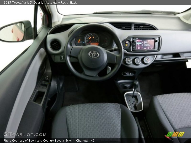 Absolutely Red / Black 2015 Toyota Yaris 5-Door L